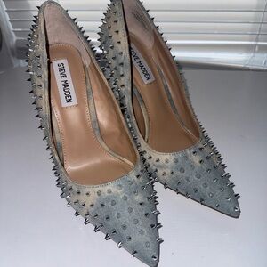 Steve Madden Spiked Denim Heels size 7